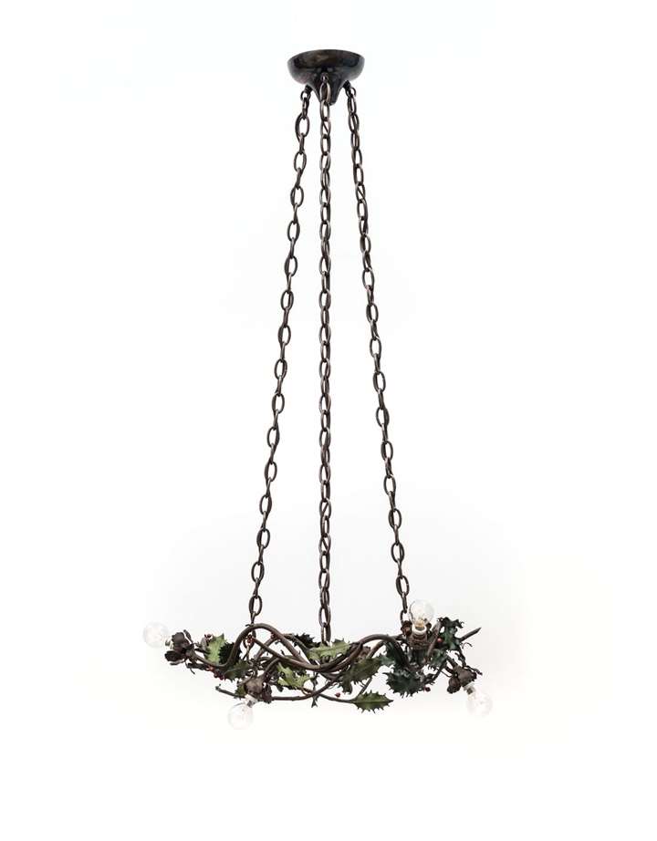 FIVE-BULB HOLLY CHANDELIER